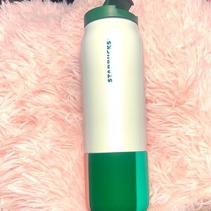 Starbucks Green and White Venti Traveler